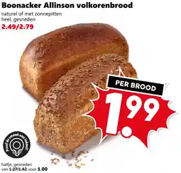 Coop Boonacker Allinson volkorenbrood aanbieding