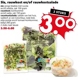 Coop Sla, rauwkost en/of rauwkostsalade aanbieding