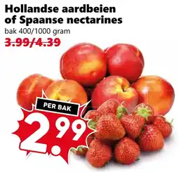 Coop Hollandse aardbeien of Spaanse nectarines aanbieding