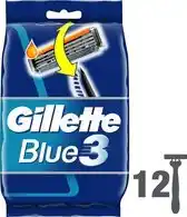 Bol.com Gillette Blue3 - 12 Stuks - Wegwerpscheermesjes aanbieding