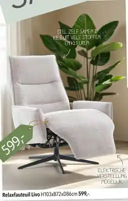 Pronto wonen Relaxfauteuil Livo aanbieding