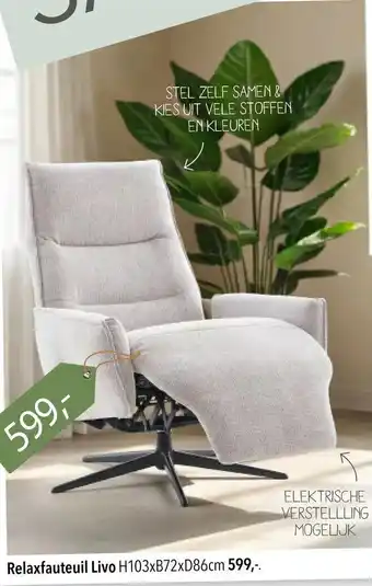 Pronto wonen Relaxfauteuil Livo aanbieding