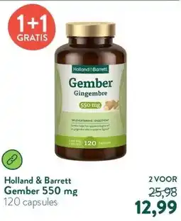 Holland & Barrett Gember 550 mg aanbieding