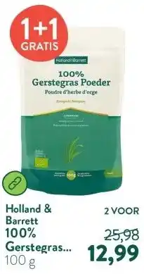 Holland & Barrett 100% Gerstegras Poeder Biologisch aanbieding