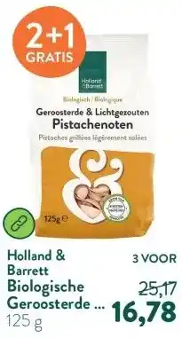 Holland & Barrett Biologische Geroosterde & Gezouten Pistachenoten aanbieding