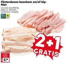 Coop Flinterdunne beenham en/of kipfilet aanbieding