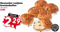 Coop Boonacker rozijnen krentenbollen aanbieding