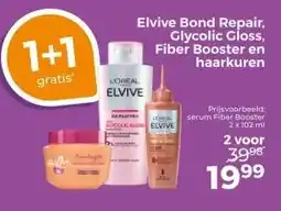 Trekpleister Elvive Bond Repair, Glycolic Gloss, Fiber Booster en haarkuren aanbieding