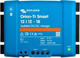Amazon Victron Energy Orion-Tr Smart 12/12-Volt 18 amp 220-Watt DC-DC Acculader, Geïsoleerd (Bluetooth) aanbieding