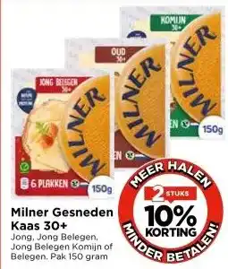 Vomar Voordeelmarkt Milner Gesneden Kaas 30+ aanbieding