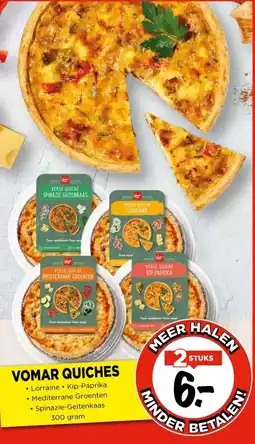 Vomar Voordeelmarkt VOMAR QUICHES aanbieding