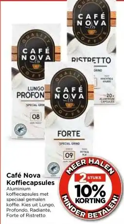 Vomar Voordeelmarkt Café Nova Koffiecapsules aanbieding
