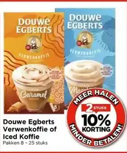 Vomar Voordeelmarkt Douwe Egberts Verwenkoffie of Iced Koffie aanbieding