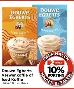 Vomar Voordeelmarkt Douwe Egberts Verwenkoffie of Iced Koffie aanbieding