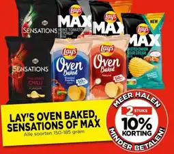 Vomar Voordeelmarkt LAY'S OVEN BAKED, SENSATIONS OF MAX aanbieding