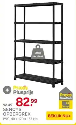 Praxis Sencys opbergrek aanbieding