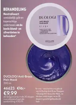 Oriflame DUOLOGI Anti-Brass Hair Mask aanbieding