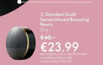 Oriflame Giordani Gold Serum Infused Bronzing Pearls aanbieding