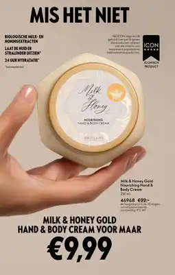Oriflame Milk & Honey Gold Nourishing Hand & Body Cream aanbieding