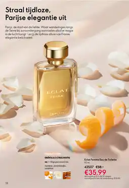 Oriflame Eclat Femme Eau de Toilette aanbieding