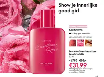Oriflame Every Me Sweetheart Rose Eau de Toilette aanbieding