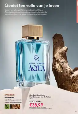 Oriflame Giordani Gold Mister Giordani Aqua Eau de Parfum aanbieding