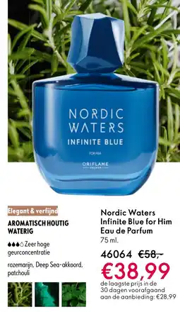 Oriflame Nordic Waters Infinite Blue for Him Eau de Parfum aanbieding