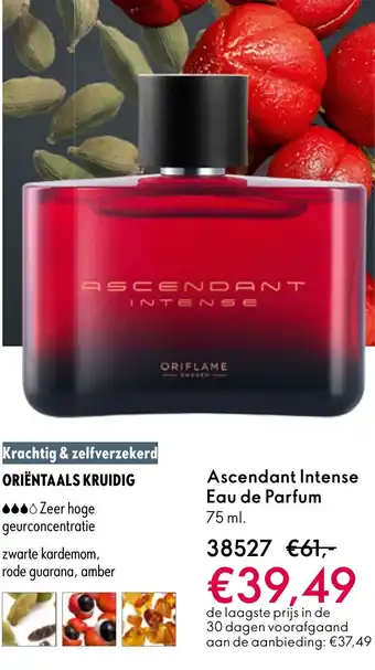 Oriflame Ascendant Intense Eau de Parfum aanbieding