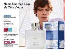 Oriflame Eclat Homme Weekend Azur Eau de Toilette aanbieding