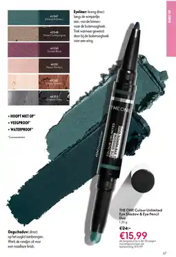 Oriflame THE ONE Colour Unlimited Eye Shadow & Eye Pencil Duo aanbieding