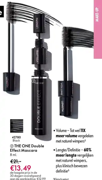 Oriflame THE ONE Double Effect Mascara aanbieding