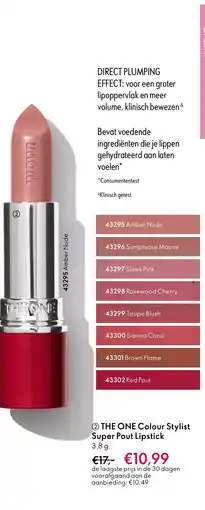 Oriflame THE ONE Colour Stylist Super Pout Lipstick aanbieding