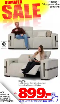 Seats and Sofas LORETTA aanbieding