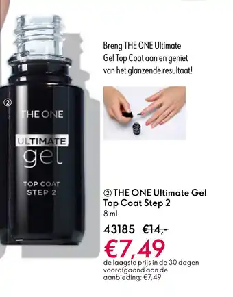 Oriflame THE ONE Ultimate Gel Top Coat Step 2 aanbieding