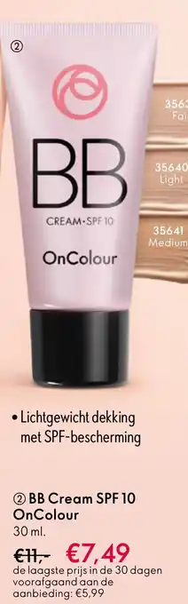 Oriflame BB Cream SPF 10 OnColour aanbieding