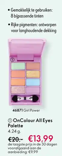 Oriflame OnColour All Eyes Palette aanbieding