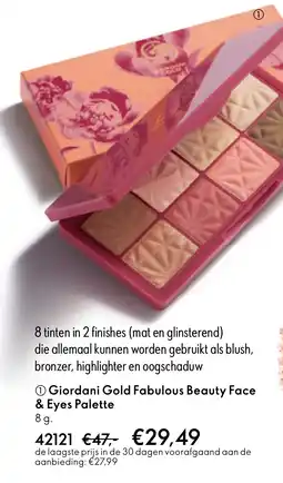 Oriflame Giordani Gold Fabulous Beauty Face & Eyes Palette aanbieding