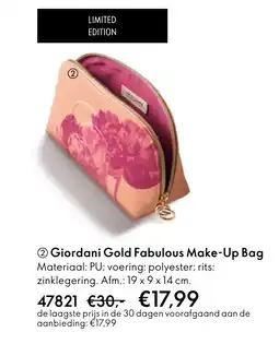 Oriflame Giordani Gold Fabulous Make-Up Bag aanbieding