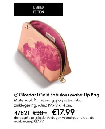 Oriflame Giordani Gold Fabulous Make-Up Bag aanbieding