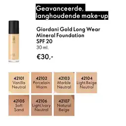 Oriflame Giordani Gold Long Wear Mineral Foundation SPF 20 aanbieding