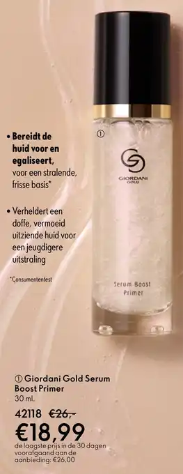 Oriflame Giordani Gold Serum Boost Primer aanbieding