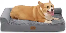 Amazon COZY KISS Orthopedisch hondenbed voor honden, grijs (M, 91 x 69 x 19 cm) aanbieding