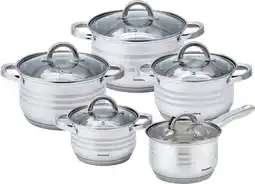 Bol.com Klausberg 7697 - 10 delige pannenset - kookpannen - 16-16-18-20-24 cm - met deksel aanbieding
