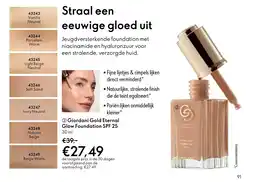 Oriflame Giordani Gold Eternal Glow Foundation SPF 25 aanbieding