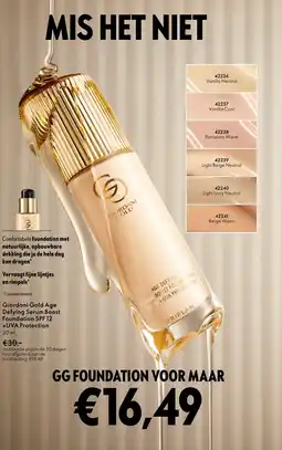 Oriflame Giordani Gold Age Defying Serum Boost Foundation SPF 12 aanbieding