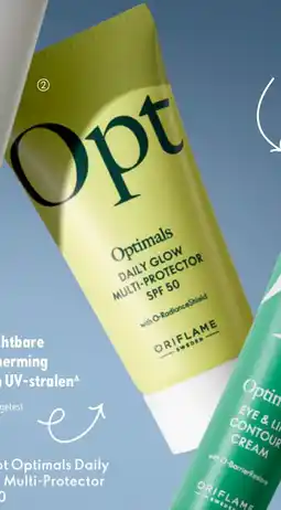 Oriflame 2 Opt Optimals Daily Glow Multi Protector SPF50 aanbieding