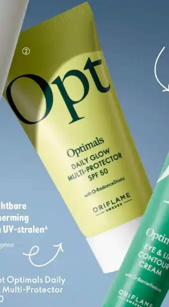 Oriflame 2 Opt Optimals Daily Glow Multi Protector SPF50 aanbieding