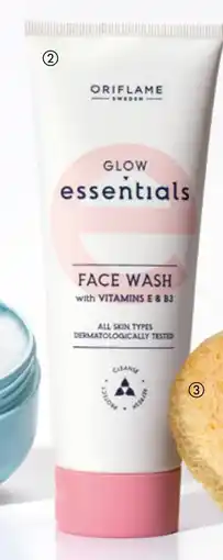 Oriflame Glow Essentials Face Wash with Vitamins E & B3 aanbieding