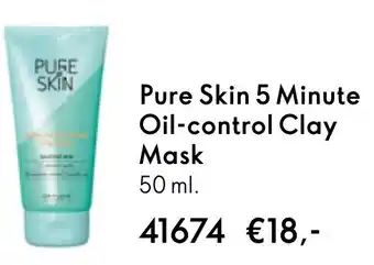 Oriflame Pure Skin 5 Minute Oil-control Clay Mask aanbieding