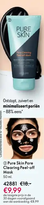 Oriflame Pure Skin Pore Clearing Peel-off Mask aanbieding